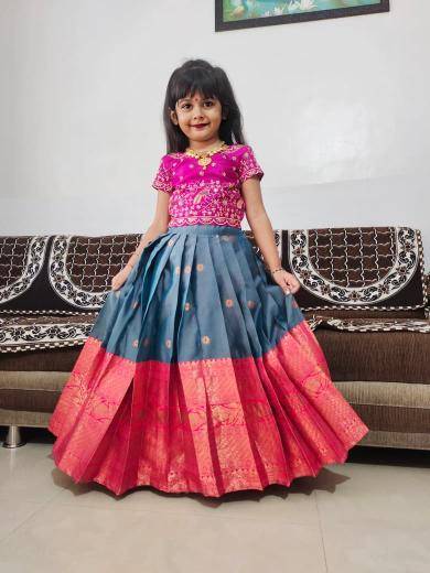 kids lehenga choli silk Kids fashion wholesale